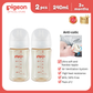 Pigeon Official - New and Improved Wide Neck PPSU Feeding Bottle 240ml Pack of 2 for newborn (M), medium flow, no nipple confusion, anti-colic, high heat resistance, Japan No. 1 Brand