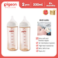 Pigeon Official - New and Improved Wideneck PPSU Feeding Bottle 330ml Pack of 2 for newborn (L Nipple), no nipple confusion, anti-colic, high heat resistance, Japan No. 1 Brand