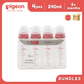 Pigeon Official - RPP Slimneck/Standard Feeding Red Bottle Fast Flow, 240ml (Pack of 4), PP Material