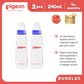 Pigeon Official - RPP Standard Feeding Blue Bottle Fast Flow, 240ml, anti-colic (twin pack) PP Material