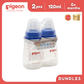 Pigeon Official - PP Standard Feeding Blue Bottle Slow Flow (S) for Newborn, 120ml 0+ Mos Twin Pack