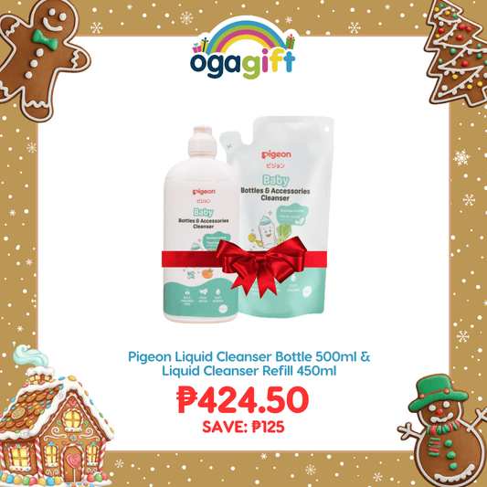 Pigeon Liquid Cleanser Bottle and Refill Bundle - Safe for babies, Can be used for fruits & veggies, Food Grade, Paraben Free, Dermatologically Tested, Easy Rinsing, SLS SLES Free