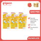 Pigeon Official - Toothpaste Orange 0+ Months 3pcs - 100% Food Grade Ingredients, SLS/Fluoride Free, Safe if swallowed, Gentle on new milk teeth, made with Xylitol agent, Co-developed with Pediatric Dentist, Japan No. 1 Brand