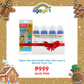 Pigeon OgaGift Set: Slim Neck Blue Baby Bottle 240ml 4pcs & Silicone Straw Top Anti Colic, No Nipple Confusion, Japan No. 1 Brand, Perfect for Gifting from 4+m & Up