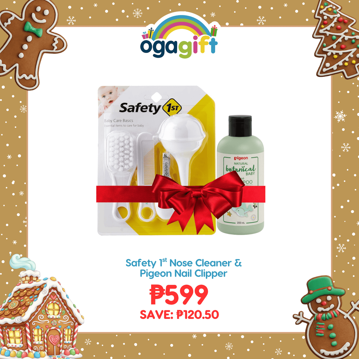 Pigeon OgaGift Set: Pigeon Botanicals Shampoo & Safety 1st Baby Care Basics Perfect for Gifting from Newborn 0+m & Up Health & Hygiene Essentials