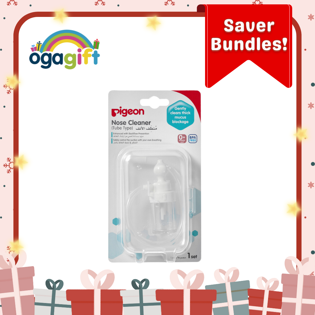 Gift Set - Baby Hygienic Set: Pigeon Nose Cleaner Fingertip and Waterbase Wipes x SFI Medicine Syringe and Fingertip & Case