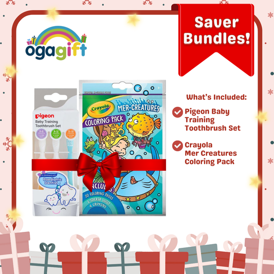 Gift Set - Pigeon Training Toothbrush Set x Crayola Value Coloring