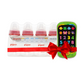 Pigeon PP Slim Neck Red Bottle 120ml (S) Pack of 4 for Newborn and Kids Hits Counting Fun Smart Phone for Babies Toddlers Kids