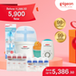 Pigeon Newborn Feeding Essentials Bundle - Sterilizer, Bottle Warmer, Red Slim Neck Bottle 240ml Blue Slim Neck Bottle 120ml, Bottle Brush No Nipple Confusion, Anti Colic, Japan No 1 Brand Complete Baby Kit