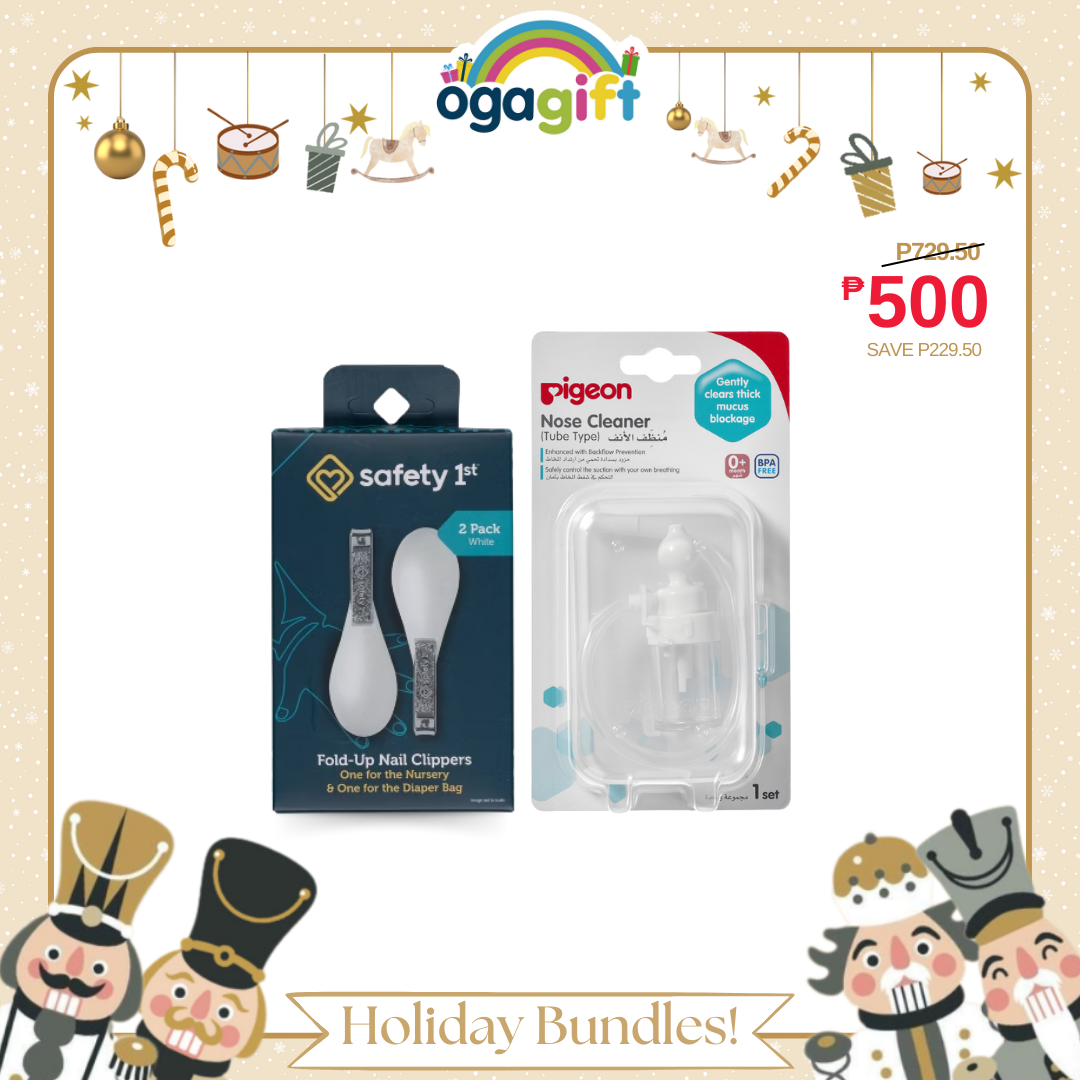 Pigeon OgaGift Bundle Nose Cleaner Tube + Safety 1st Nail Clipper 2pk : Perfect for Gifting, Hygiene Kit for Newborn Essentials