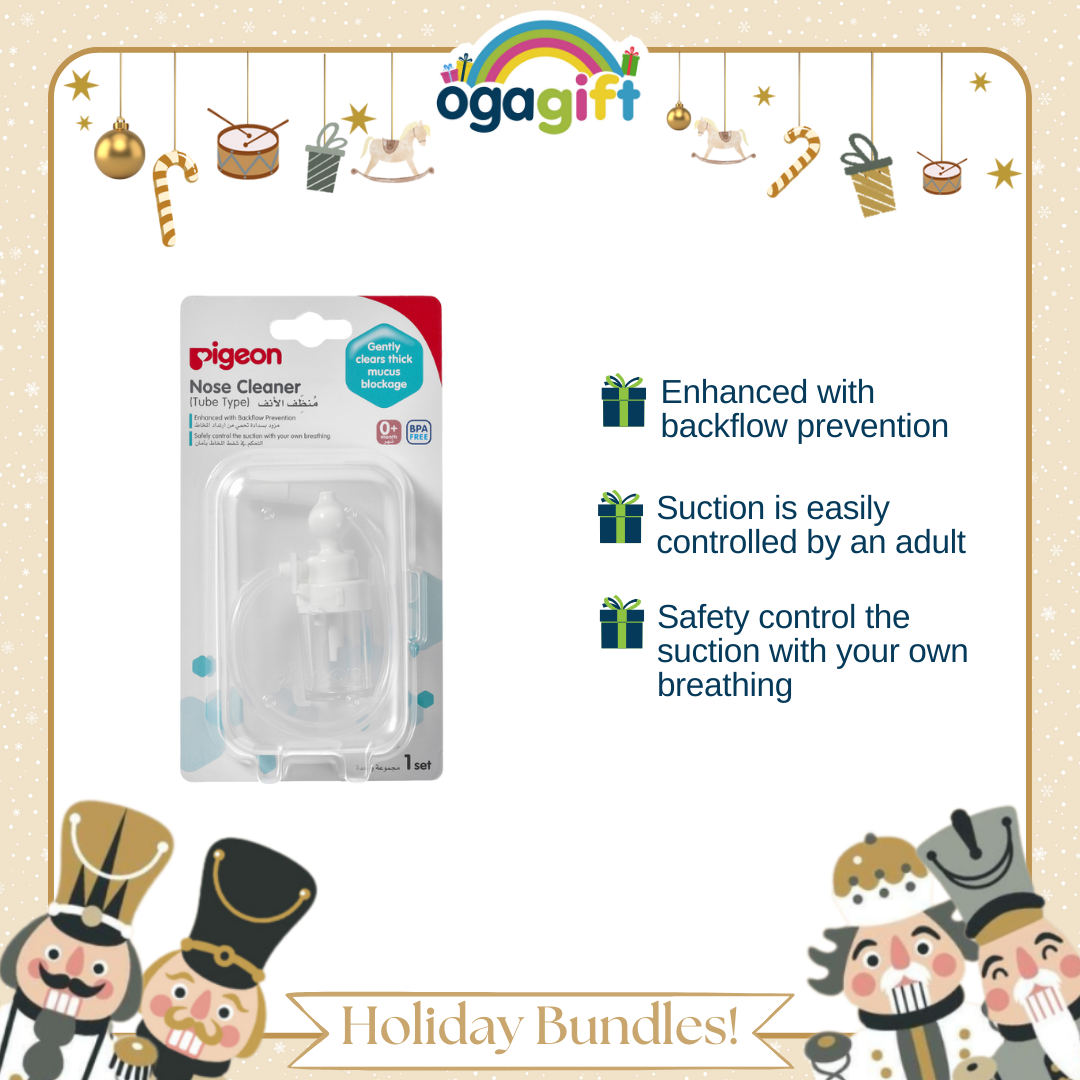 Pigeon OgaGift Bundle Nose Cleaner Tube + Safety 1st Nail Clipper 2pk : Perfect for Gifting, Hygiene Kit for Newborn Essentials