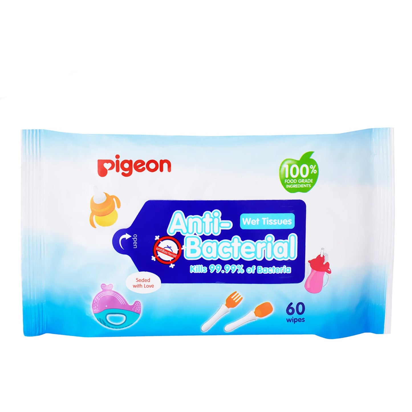 Pigeon Anti-Bacterial Wipes 60 Sheets