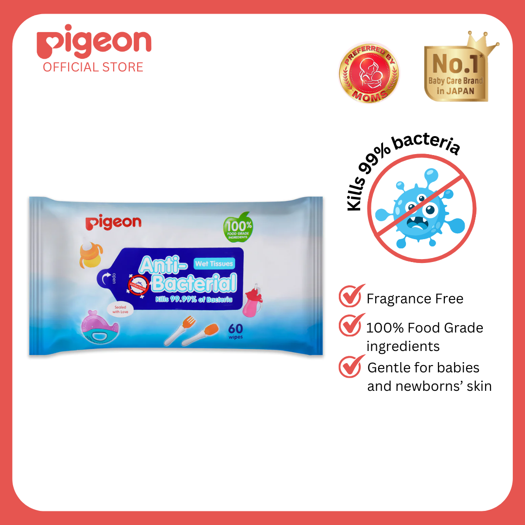 Pigeon Anti-Bacterial Wipes 60 Sheets