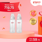 NEW Pigeon Official - PP Crystal Clear Streamline Baby Feeding Bottle 250ml Slow Flow, 4+ Months 2 pcs Anti Colic, No Nipple Confusion, Japan No 1 Brand