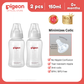 NEW Pigeon Official - PP Crystal Clear Streamline Baby Feeding Bottle 150ml Slow Flow, 0+ Months 2 pcs Anti Colic, No Nipple Confusion, Japan No 1 Brand