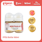 Pigeon Official- New and Improved Wide Neck PPSU Feeding Bottle 160ml Twin Pack for newborn (SS), slow flow, no nipple confusion, anti-colic, high heat resistance, Japan No. 1 Brand