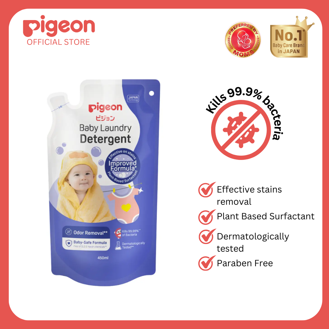 Pigeon Liquid Cleanser and Liquid Detergent Refill Bundle - Safe for babies, Can be used for fruits & veggies, Food Grade, Paraben Free, Dermatologically Tested, Easy Rinsing, Non Toxic, SLS SLES Free