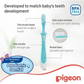 Pigeon Official - Training Toothbrush Lesson 3 Blue, 12-18+ Months, Soft Elastomer Brush Head, Ergonomic handle, BPA Free, Co-developed with Pediatric Dentist, Japan No. 1 Brand