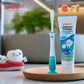 Pigeon Official - Lesson 4 Toothbrush Mint with Suction Cup Stand, 18+ Months, Soft Bristles, Slim head to reach back molars, Ergonomic handle, BPA Free, Co-developed with Pediatric Dentist, Japan No. 1 Brand
