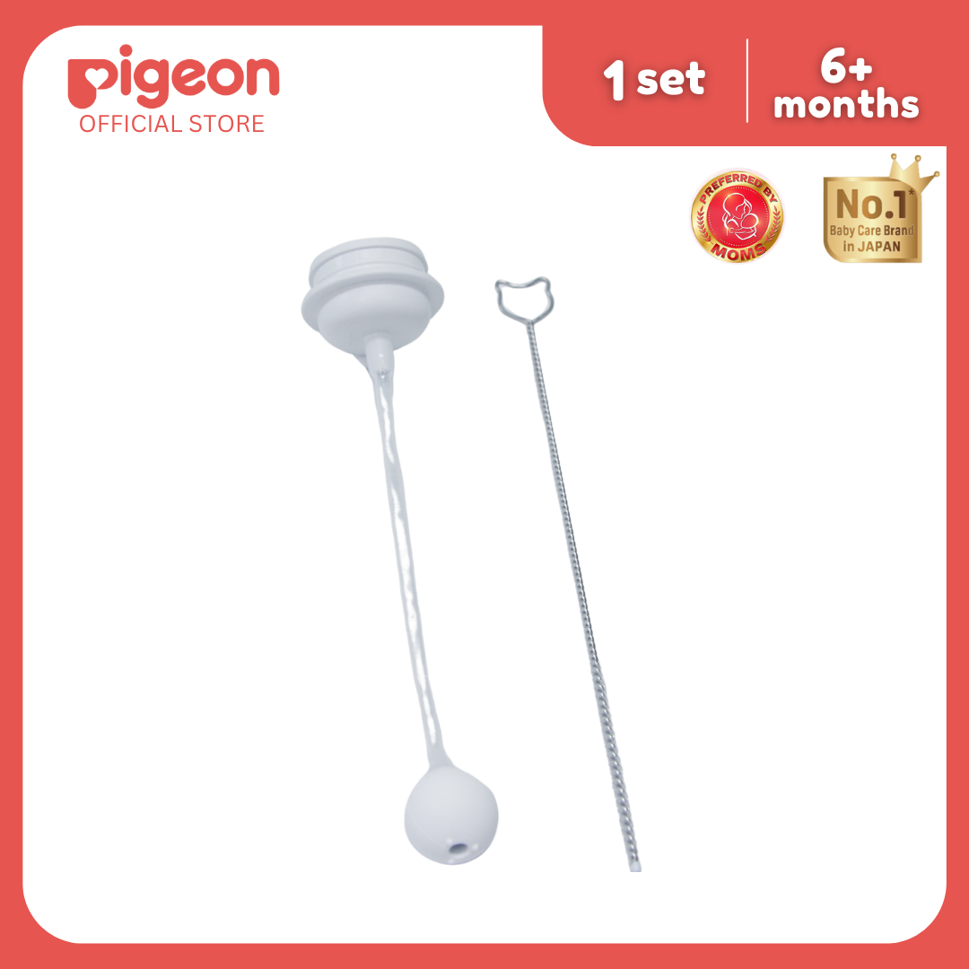 Pigeon Gravity Ball Straw With Brush for Wide Neck Bottles