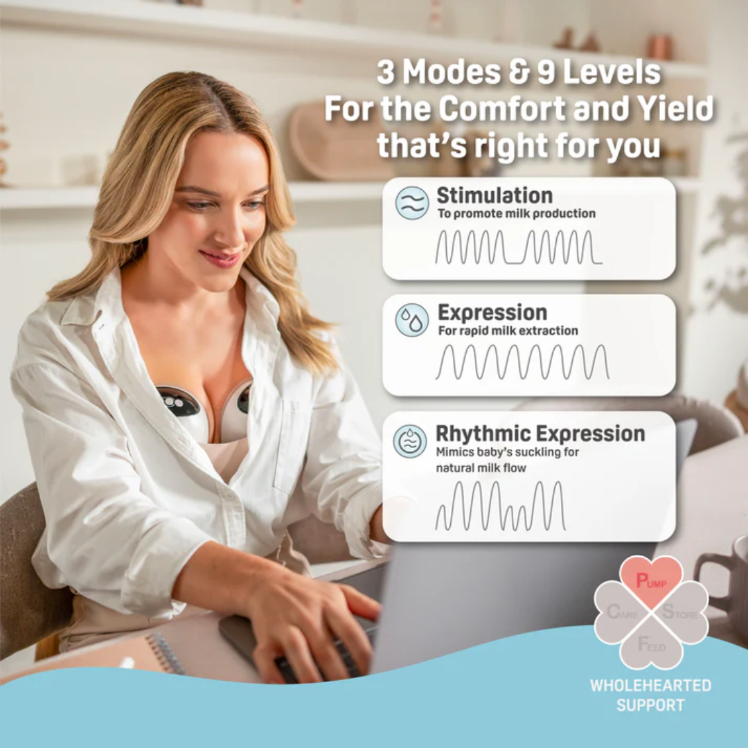 Pigeon Wearable Electric Breast Pump Premium Breastfeeding Care Set: Aloe Pads 60s + Lanolin 10ml