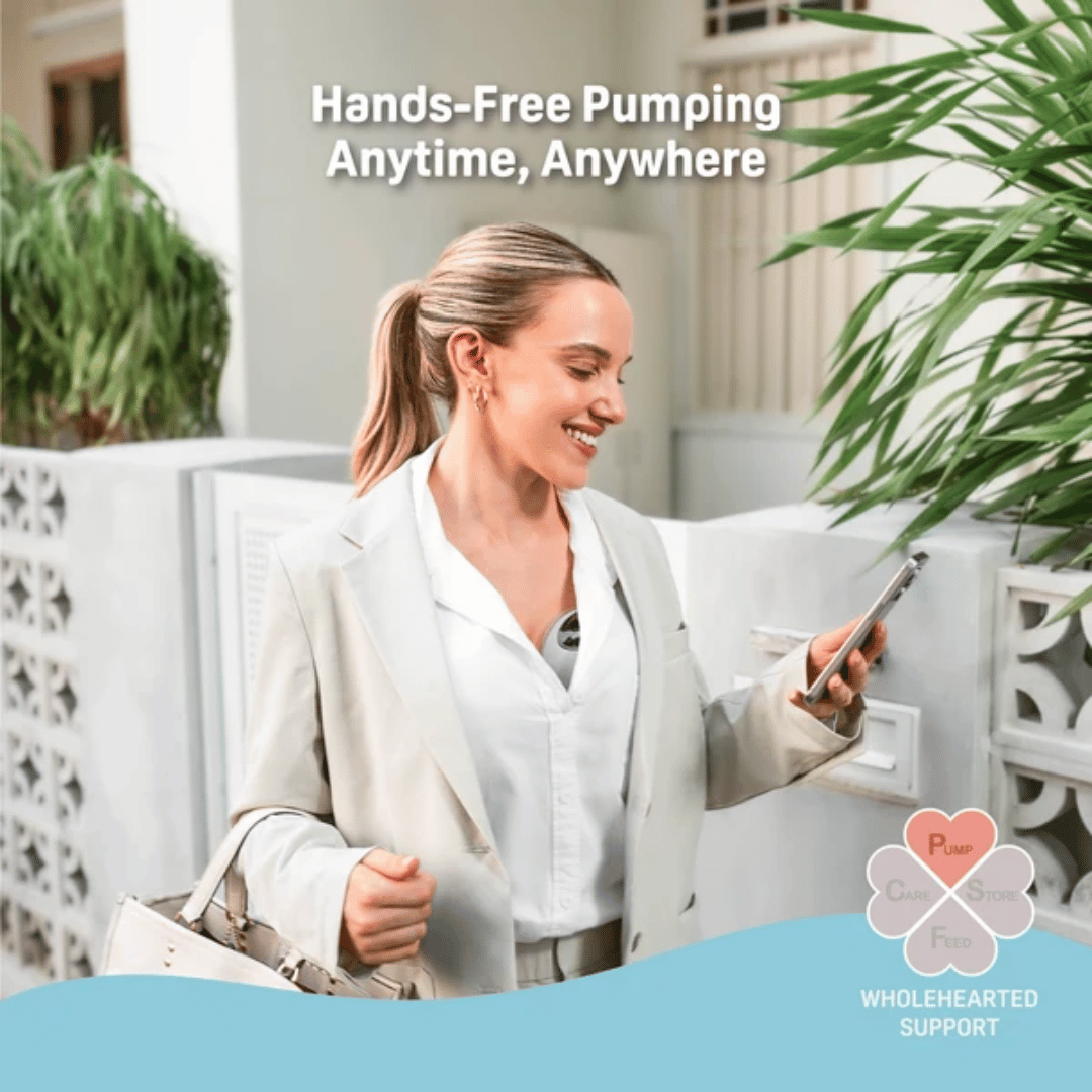 Pigeon Official - Wearable Breast Pump Single with 160ml PPSU Bottle - Hands-Free & Cordless, 3 Modes & 9 Suction Levels for Discreet Pumping, 100% Soft Silicone Flange, Hospital Grade, Digital Display Control, Japan No. 1 Brand