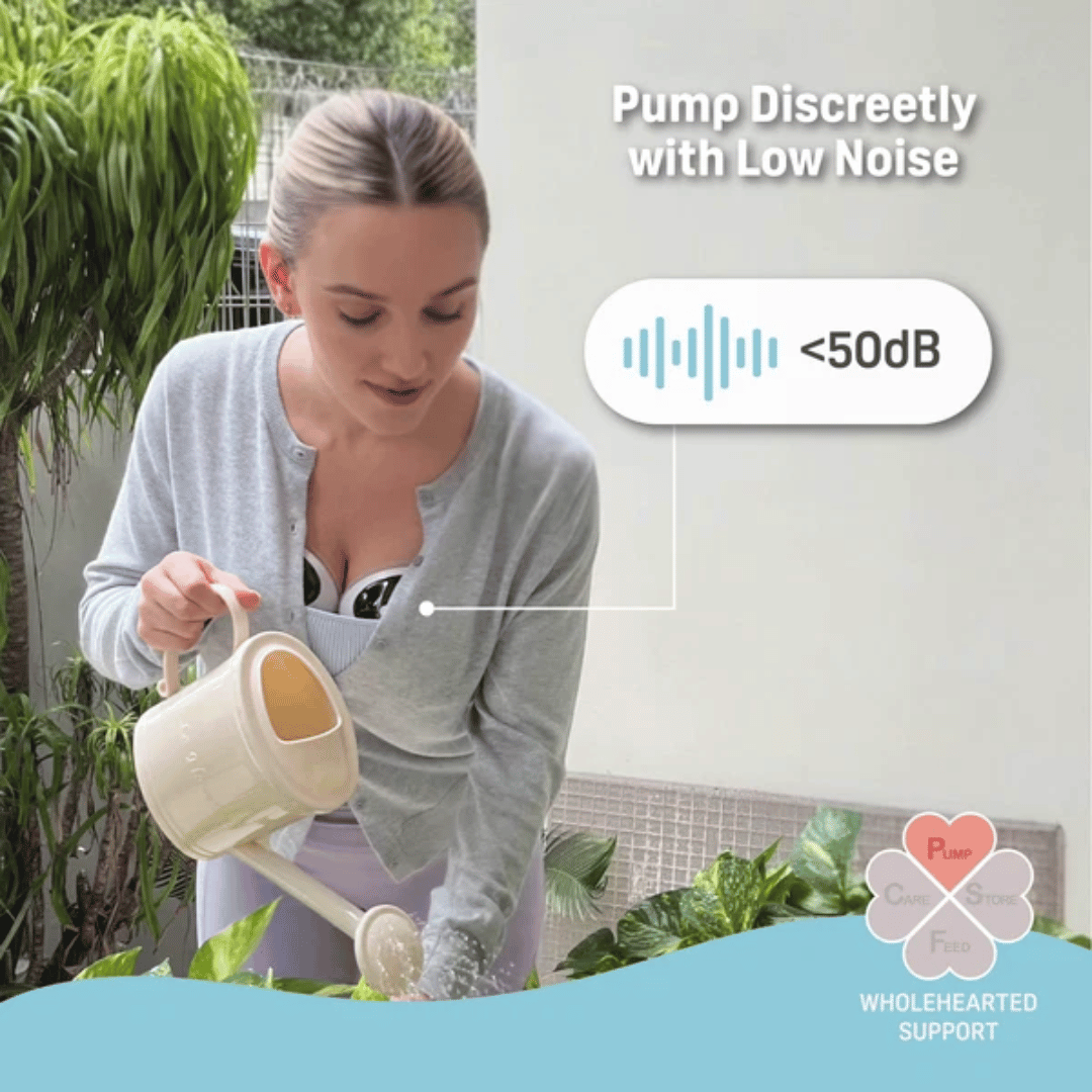 Pigeon Official - Wearable Breast Pump Single with 160ml PPSU Bottle - Hands-Free & Cordless, 3 Modes & 9 Suction Levels for Discreet Pumping, 100% Soft Silicone Flange, Hospital Grade, Digital Display Control, Japan No. 1 Brand