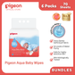 Pigeon Official - 100% Pure Water Baby Wipes 70 Sheets [6in1 Flip Top] Refreshed SoftCloud Fabric