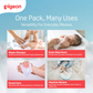Pigeon Official - 100% Pure Water Baby Wipes 70 Sheets [6in1 Flip Top] Refreshed SoftCloud Fabric