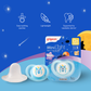Pigeon Official - NEW MiniLight Night Time Pacifier Glow in the Dark Soother 0+ Months Alpaca Size S 1pc | Orthodontic Pacifier, No Nipple Confusion, BPA Free, Flexible Nipples, Japan No. 1 Brand