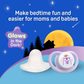 Pigeon Official - NEW MiniLight Night Time Pacifier Glow in the Dark Soother 6+ Months Bear Size M 1pc | Orthodontic Pacifier, No Nipple Confusion, BPA Free, Flexible Nipples, Japan No. 1 Brand