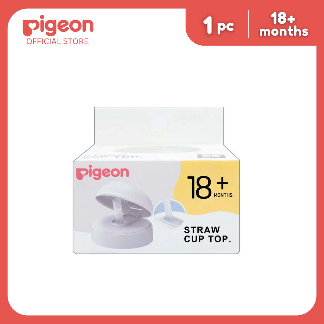 Pigeon Official Age-Up Straw Lid for Baby Bottle | 18 Months+ Toddler Straw Cup Lid | BPA-Free