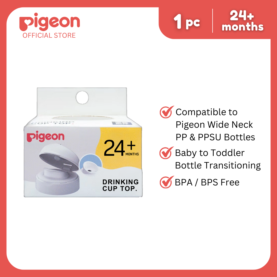 Pigeon Official Age-Up Cup Lid for Baby Bottle | 24 Months+ Toddler Training Cup Lid | BPA-Free