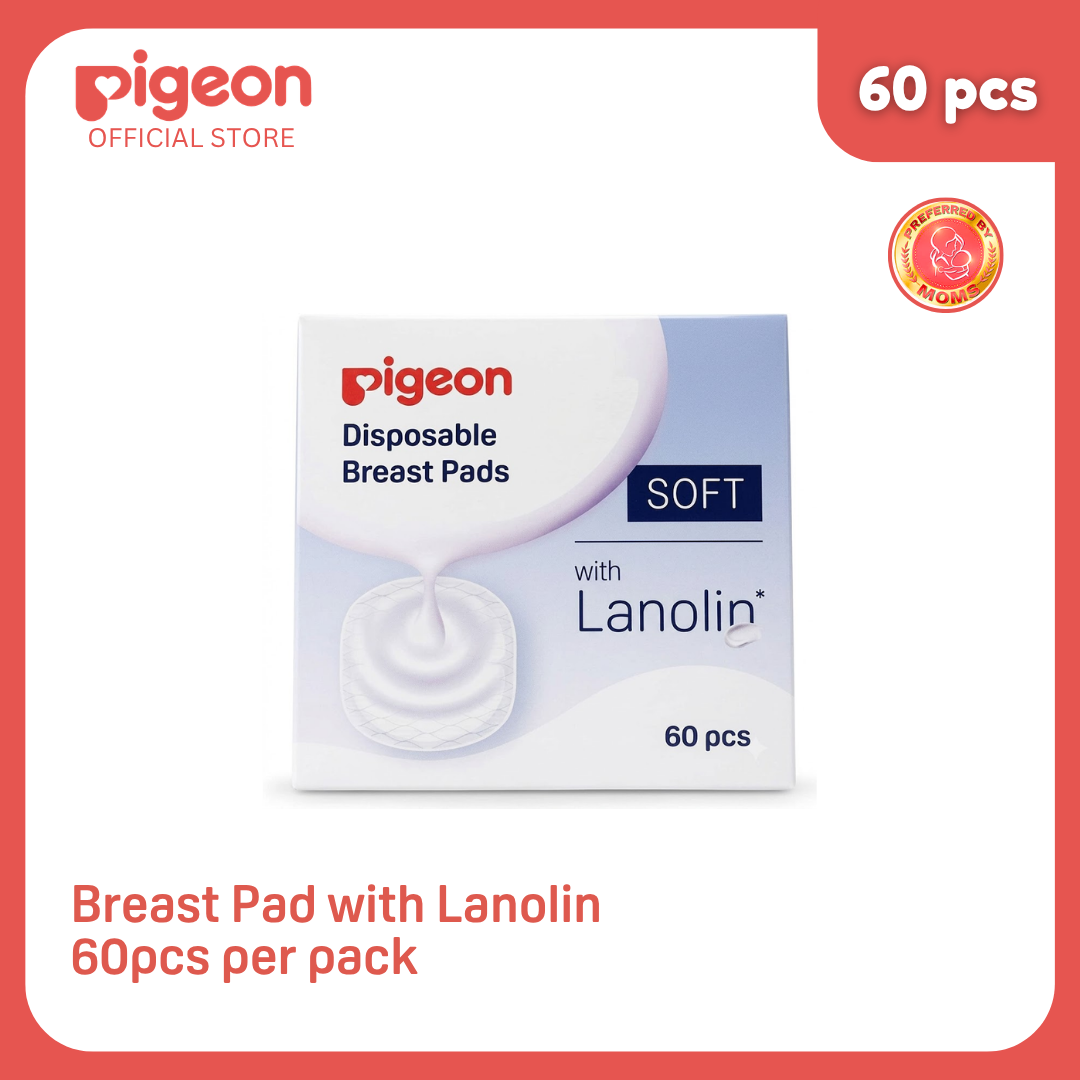 NEW Pigeon Breast Pads with Natural Lanolin (60pcs) - Soothing & Ultra-Absorbent Nipple Care Disposable Nursing Pads, Japan No. 1 Brand (Copy) (Copy)