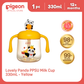 Pigeon Lovely Panda PPSU Milk Cup 330mL Yellow | Toddler Straw Cup, BPA BPS Free, 180°C, Soft Straw