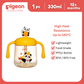 Pigeon Lovely Panda PPSU Milk Cup 330mL Yellow | Toddler Straw Cup, BPA BPS Free, 180°C, Soft Straw