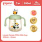 Pigeon Lovely Panda PPSU Milk Cup 330mL Green | Toddler Straw Cup, BPA BPS Free, 180°C, Soft Straw
