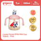 Pigeon Lovely Panda PPSU Milk Cup 330mL Pink Toddler Straw Cup, BPA BPS Free, 180°C, Soft Straw