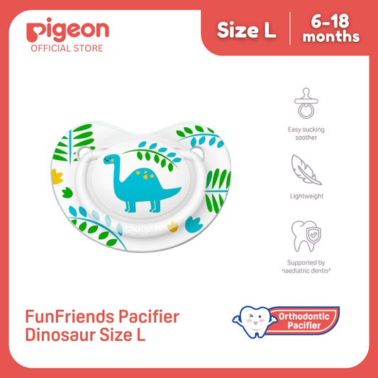 Pigeon Official - FunFriends Silicone Pacifier Small 6-18 Months Orthodontic No Nipple Confusion