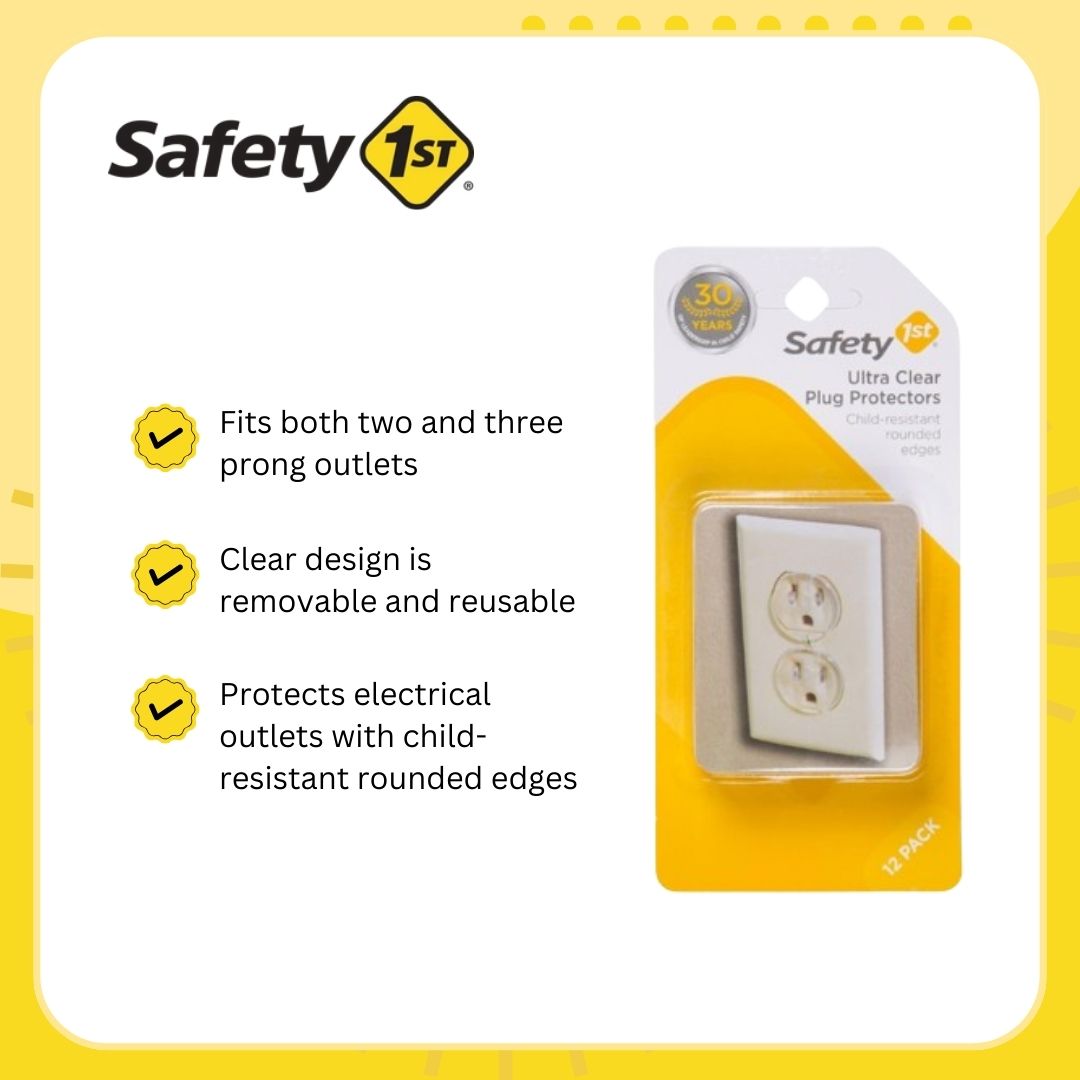 Safety 1st Ultra clear outlet plug Protectors (12 pcs)