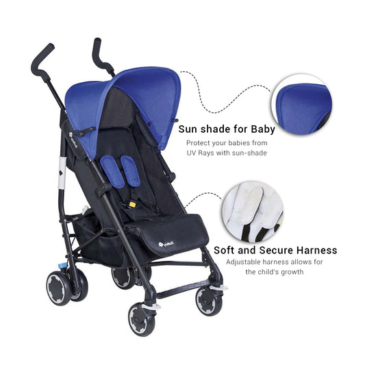 Safety 1st Compa'City Stroller for Travel with Sun Shade (Blue and Black)