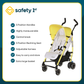 Safety 1st Compa'City Stroller for Travel with Sun Shade (Yellow and White)