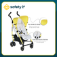 Safety 1st Compa'City Stroller for Travel with Sun Shade (Yellow and White)