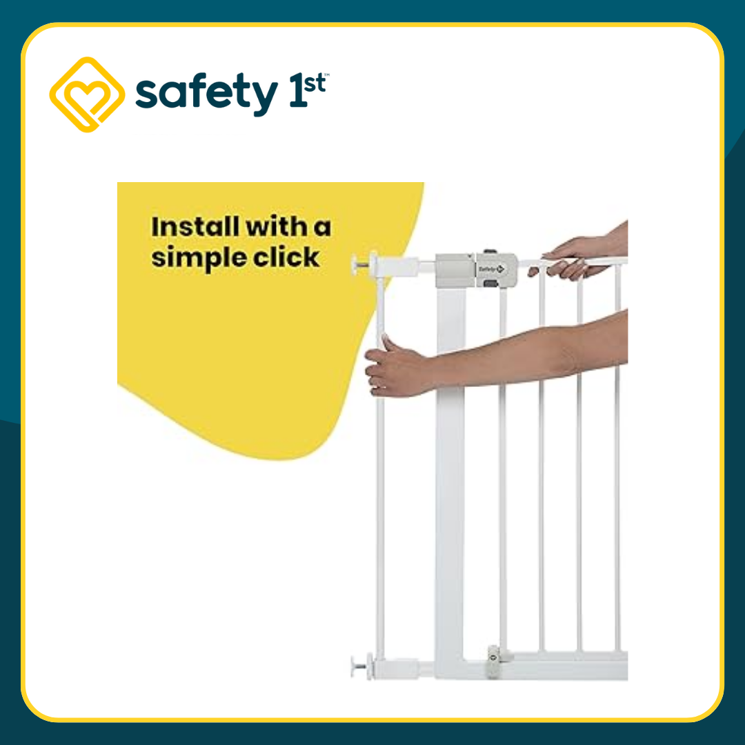 Safety1st  Easy Close Baby Safety Gate (Extra Tall), Pet and Stairs Gate, Door Fence for Baby/Infant