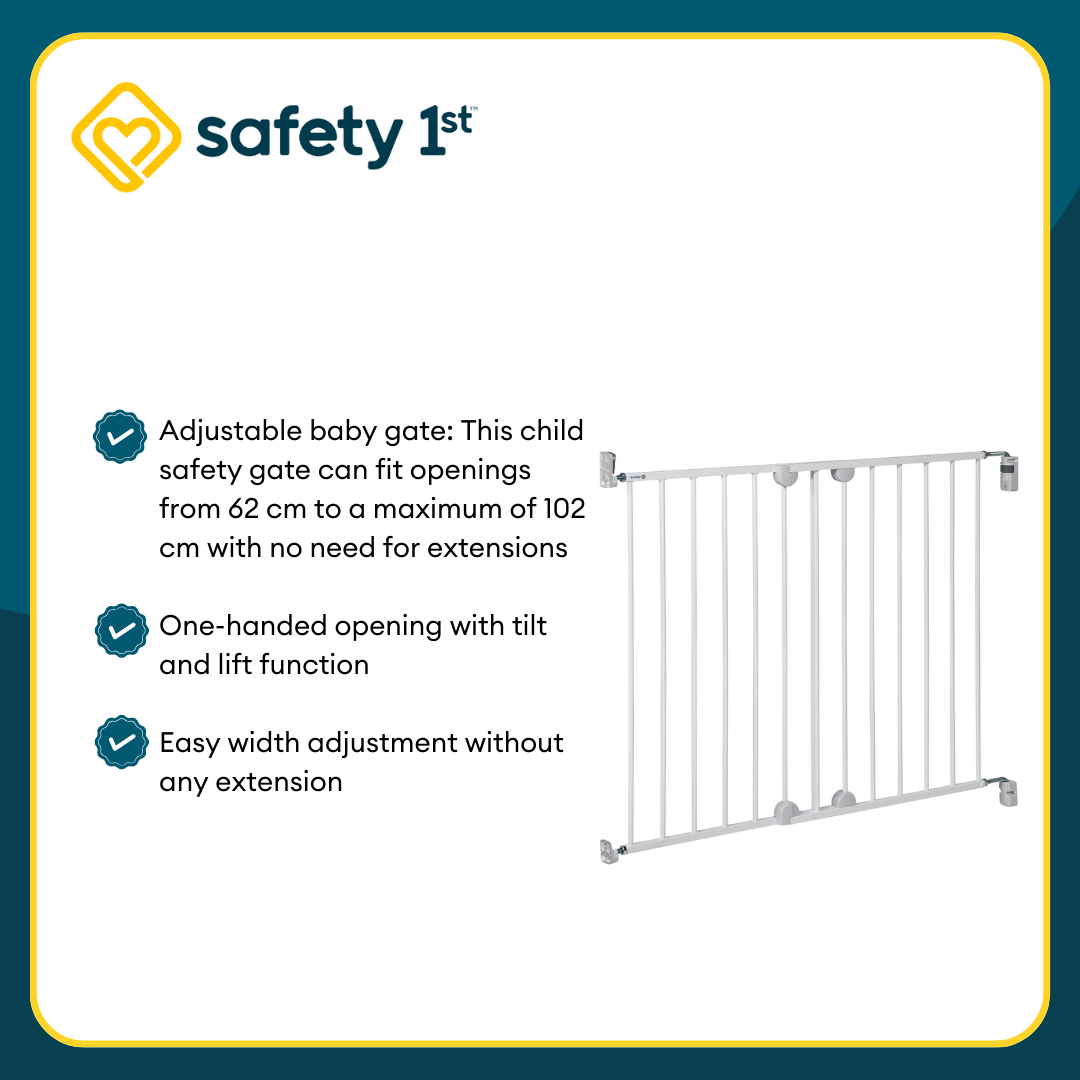 Safety 1st Wall Fix Security Gate with Extending Metal