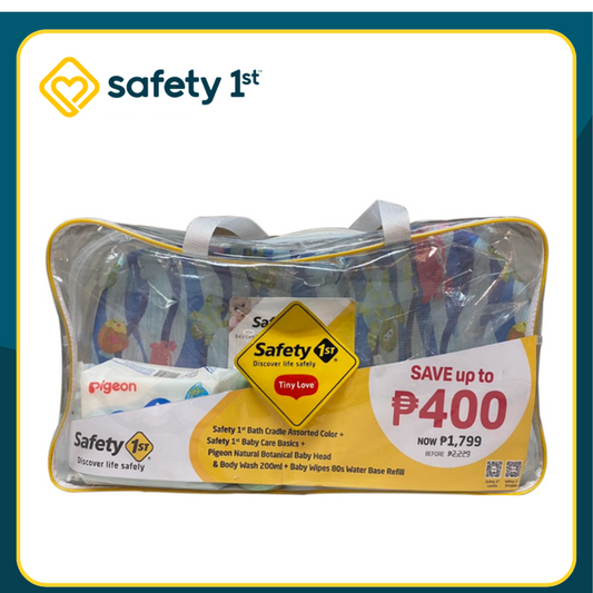 Safety 1st Bath Cradle + Baby Care Basics + Botanical BH & BW + Wipes