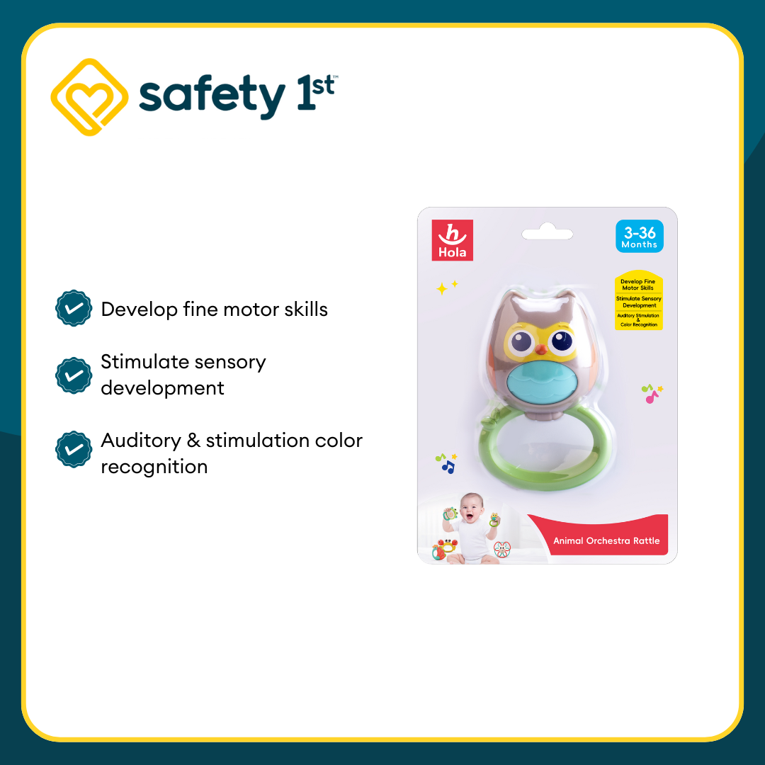 BABY CARE BASICS + RATTLE OWL MARACA + WIPES 80'S