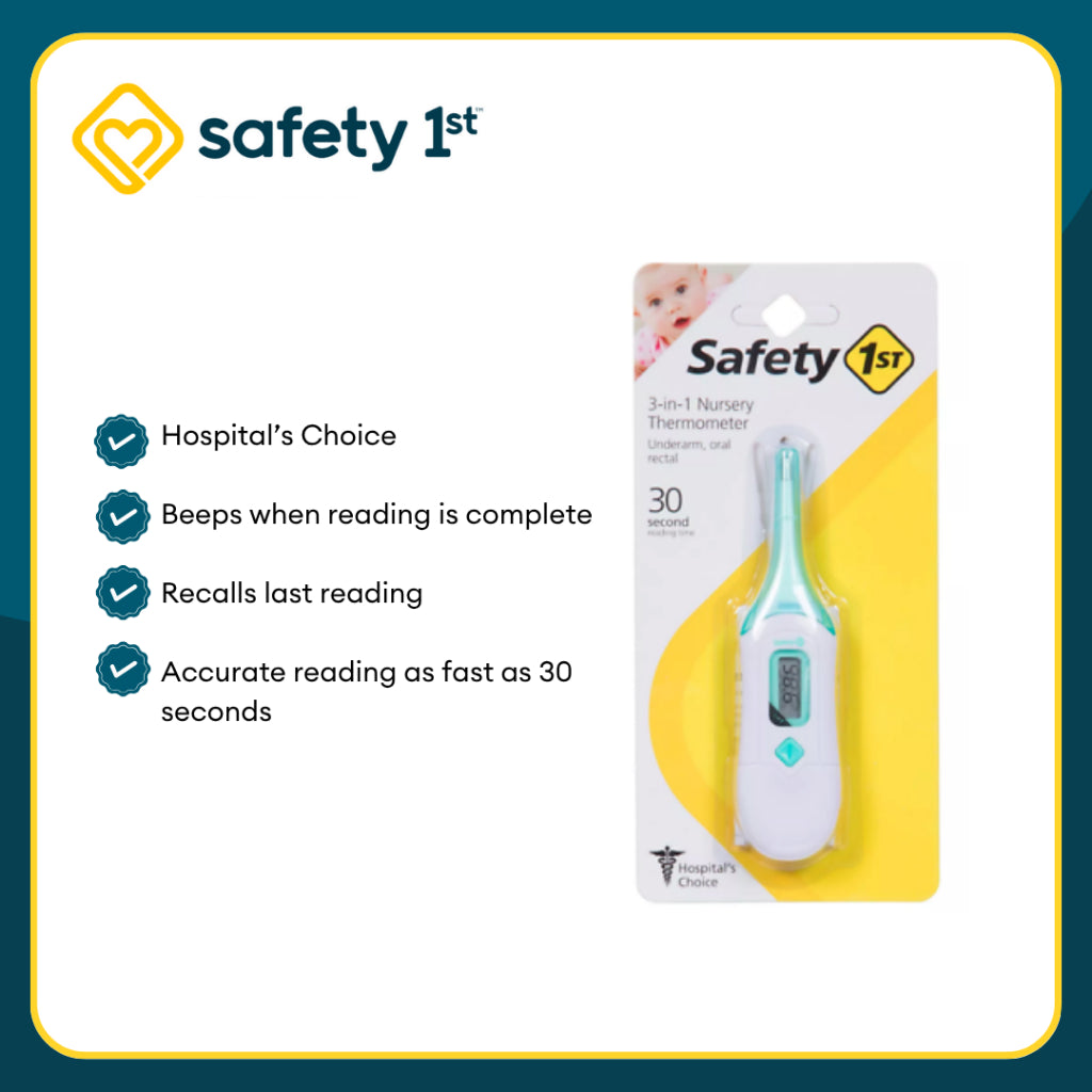 Safety 1st 3 n1 Thermometer + Baby Wipes 80s