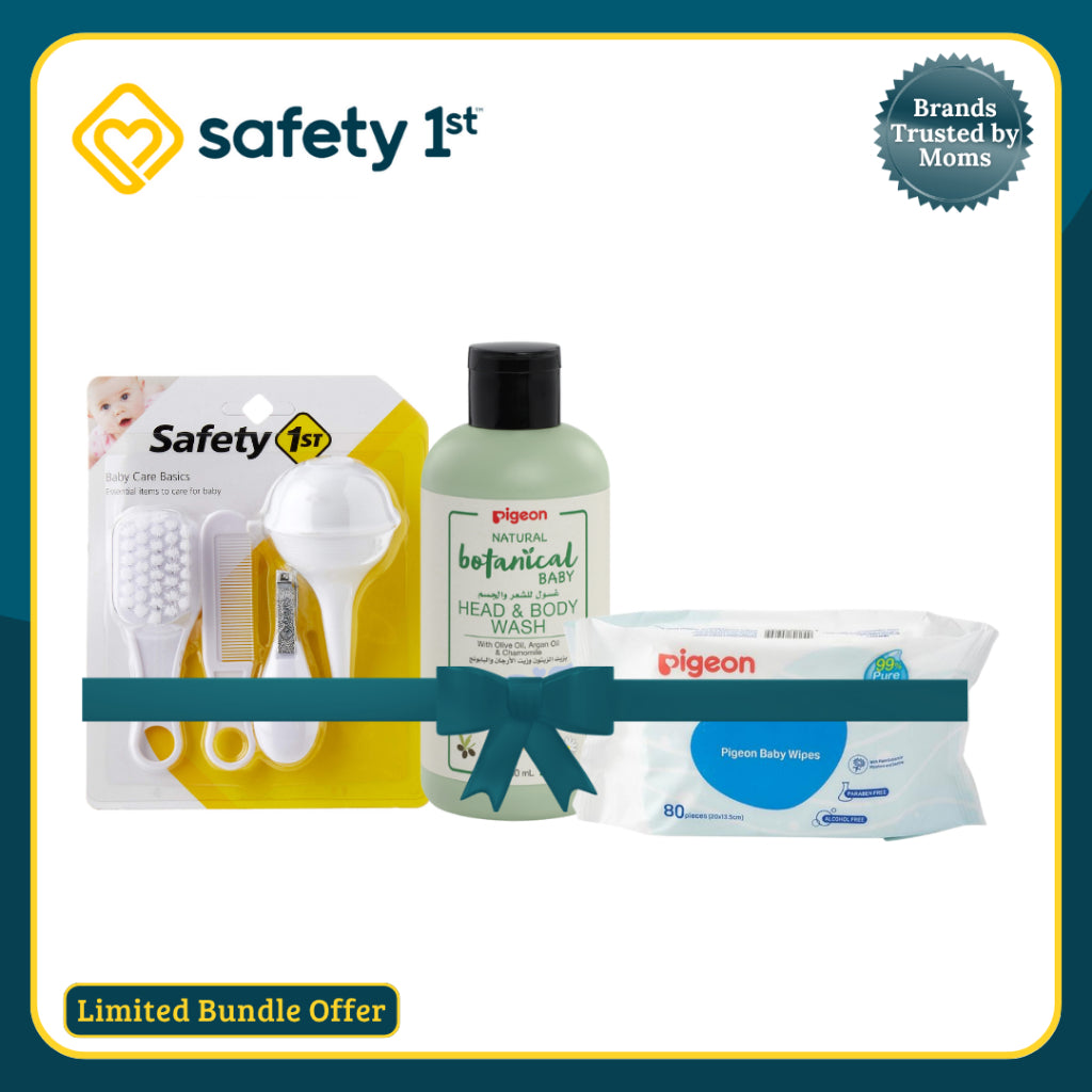 Safety 1st Baby Care Basics+ Baby Wipes 80s+ Botanical Head and Body Wash