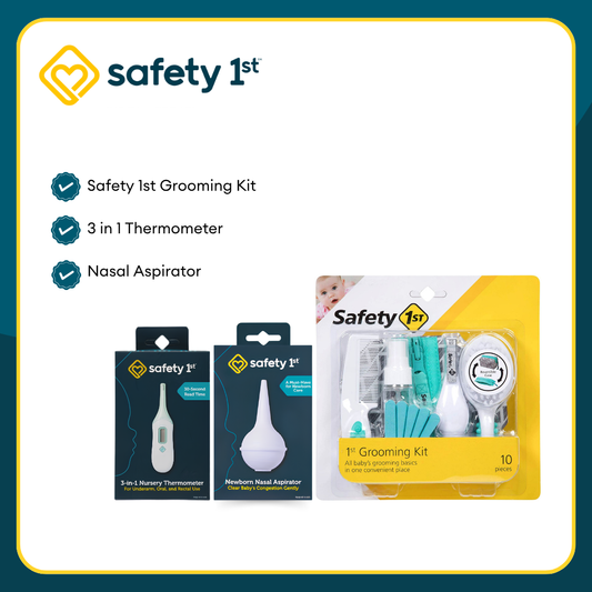Safety 1st Grooming Kit + 3n1 Thermometer + Nasal Aspirator